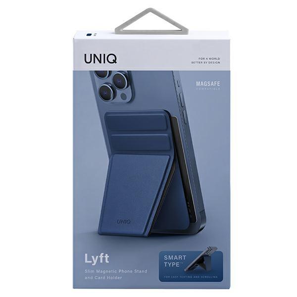 Uniq Lyft Magnetyczny Stojak Na Telefonsnap-On Stand And Card Holder Niebieski/Blue