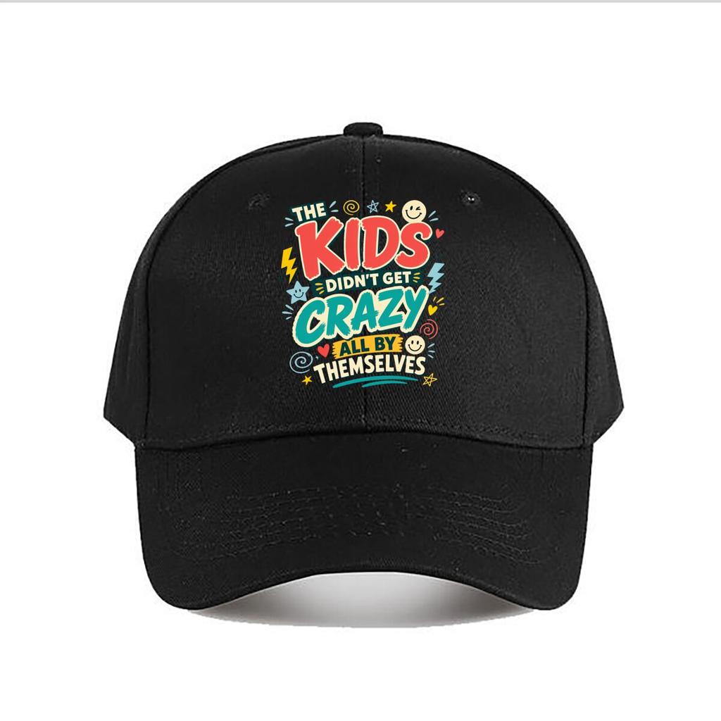 Crazy Parenting Humor Quote Typograp Baseball Cap Fashion Outdoor Sports Sunhat Unisex Snapback Cap Womens