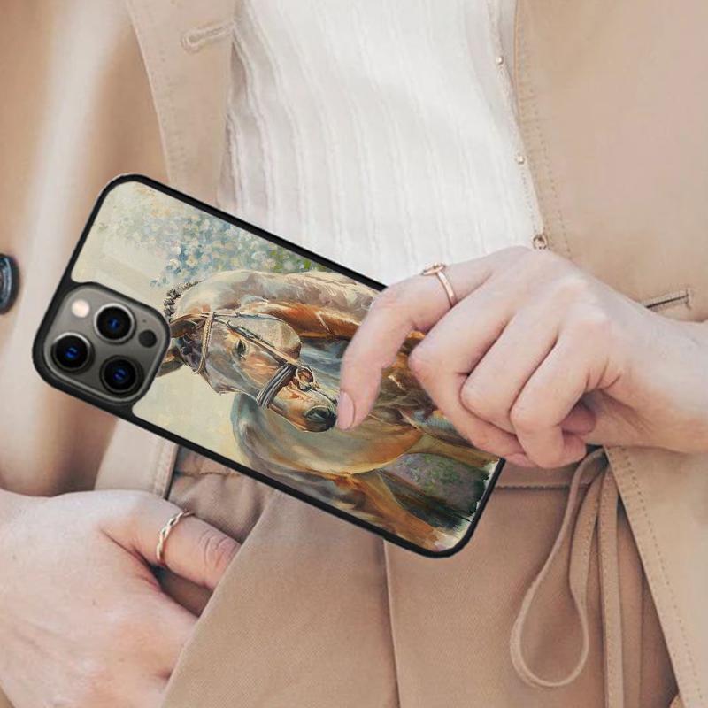 Horse portrait abstract colorful painting Magnetic Phone Case For APPLE iPhone 17 Air 16 14 13 12 Pro Max 15 Plus MagSafe Cover