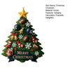 Christmas Tree Ornament Tree Shaped 2D Acrylic Hanging Decoration Merry Christmas Pendant for Holiday Home Party Decor