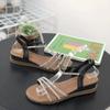 Fashion Women's Sandals 2024 New Summer Fashion Spring Sandals Women's Flat Open Toe Buckle Lightweight Sexy Beach Sandals Zapatos