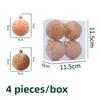 3/2/1Pcs Pumpkin Balls Christmas Tree Ornament Plastic DIY Crafts Painted Christmas Gifts Boxes Pendant Hanging Ornament