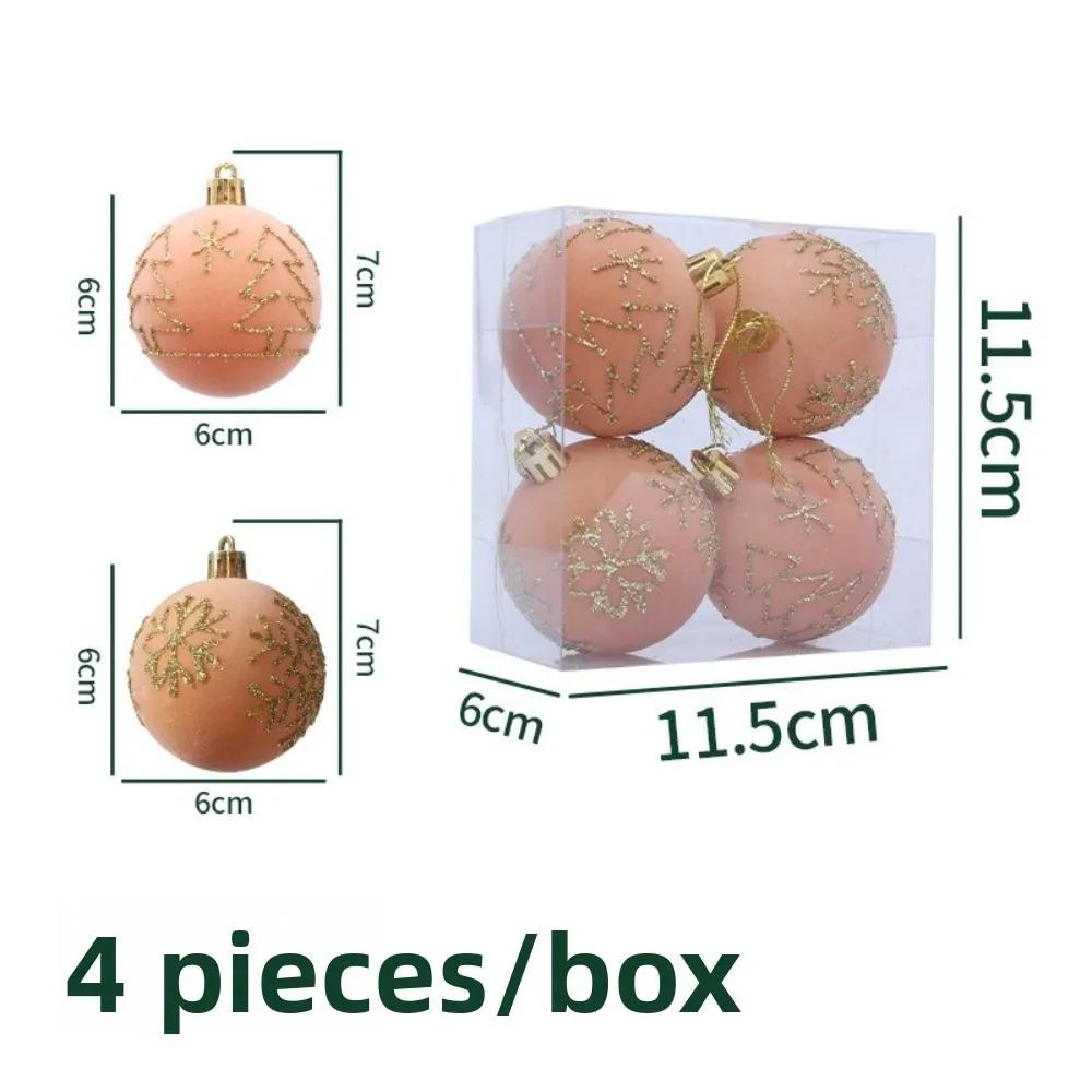 3/2/1Pcs Pumpkin Balls Christmas Tree Ornament Plastic DIY Crafts Painted Christmas Gifts Boxes Pendant Hanging Ornament