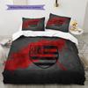 CR Flamengo Pattern Bedding Quilt Set  Home Decoration  Gift (1 * duvet cover + 2 * pillowcase  without core)