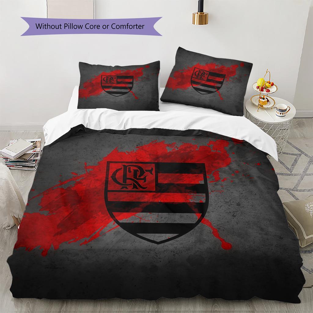 CR Flamengo Pattern Bedding Quilt Set Home Decoration Gift (1 * duvet cover + 2 * pillowcase without core)