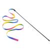 Pet Cat Toys Cute Funny Rainbow Strips Stick Cat Teaser Wand  Pet Toys for Cats Interactive Toys Cat Supplies Pet Products