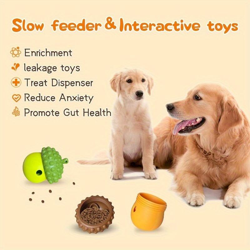 Pet Teeth Cleaning Toy Pinecone Leaking Food Dispenser Interactive Slow Feeder Puzzle Ball Chew Resistant Enrichment Supply