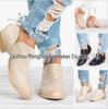 Wish 2019 Autumn/Winter Women's Pointed Toe Low Heel Nude Ankle Boots, Plus Size.