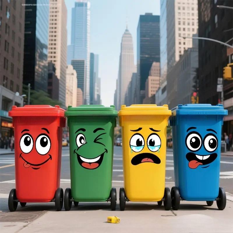 Cartoon PVC Sticker Self-adhesive, Glossy and Detachable | Suitable for Disposable Party Decoration On Trash Cans Walls