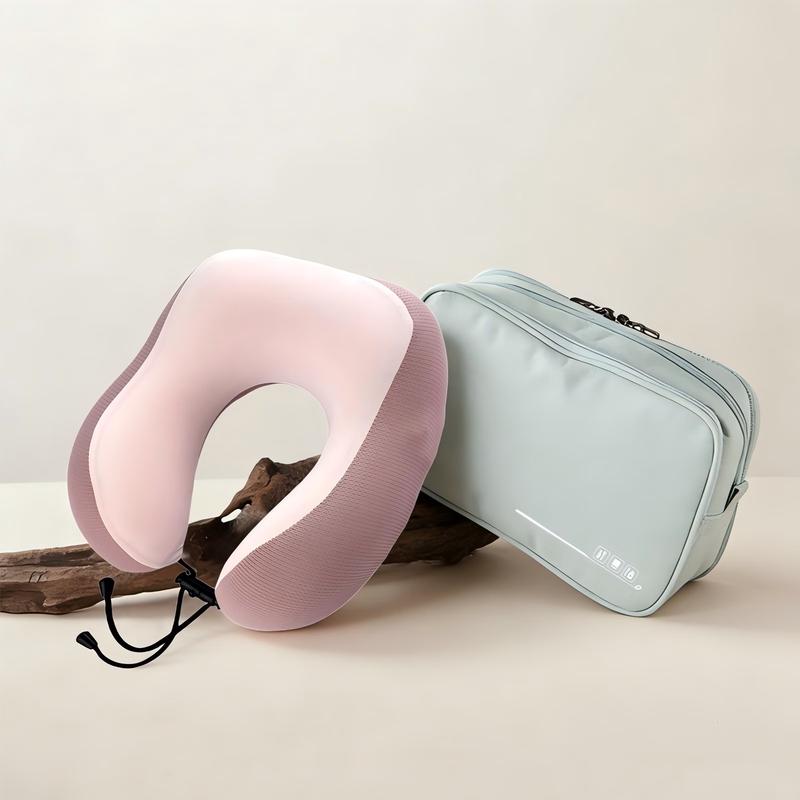 Travel Wash Bag & U-shaped Pillow Set