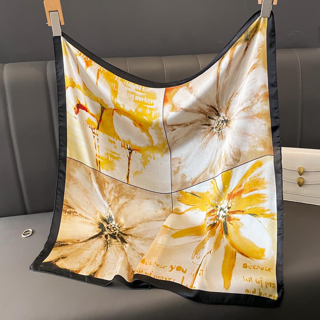 New Printed Square Scarf High Quality Multi-colo Women's Head Scarf Multifunctional Fashion Accessories Hairband Scarf Shawl
