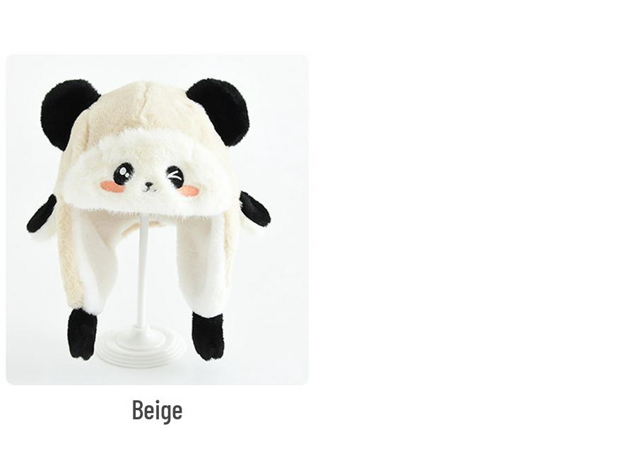 Kids' Winter Plush Hat: Windproof Ear Protection, Cute Cartoon Lei Feng Style
