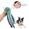 Octopus Hondenspeeltje Piepend Pluche Huisdierenspeelgoed Zachte Gevulde Octopus Trekspeeltje voor Zware Kauwers Kleine Middelgrote Honden Verveling Angstverlichting