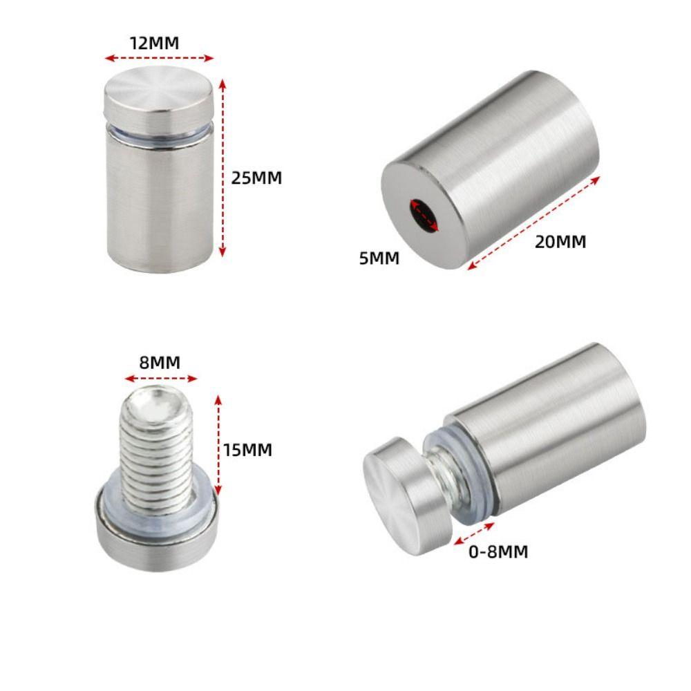 4pcs Silver/gold/black Acrylic board screws Ceramic tile glass screws Advertising board