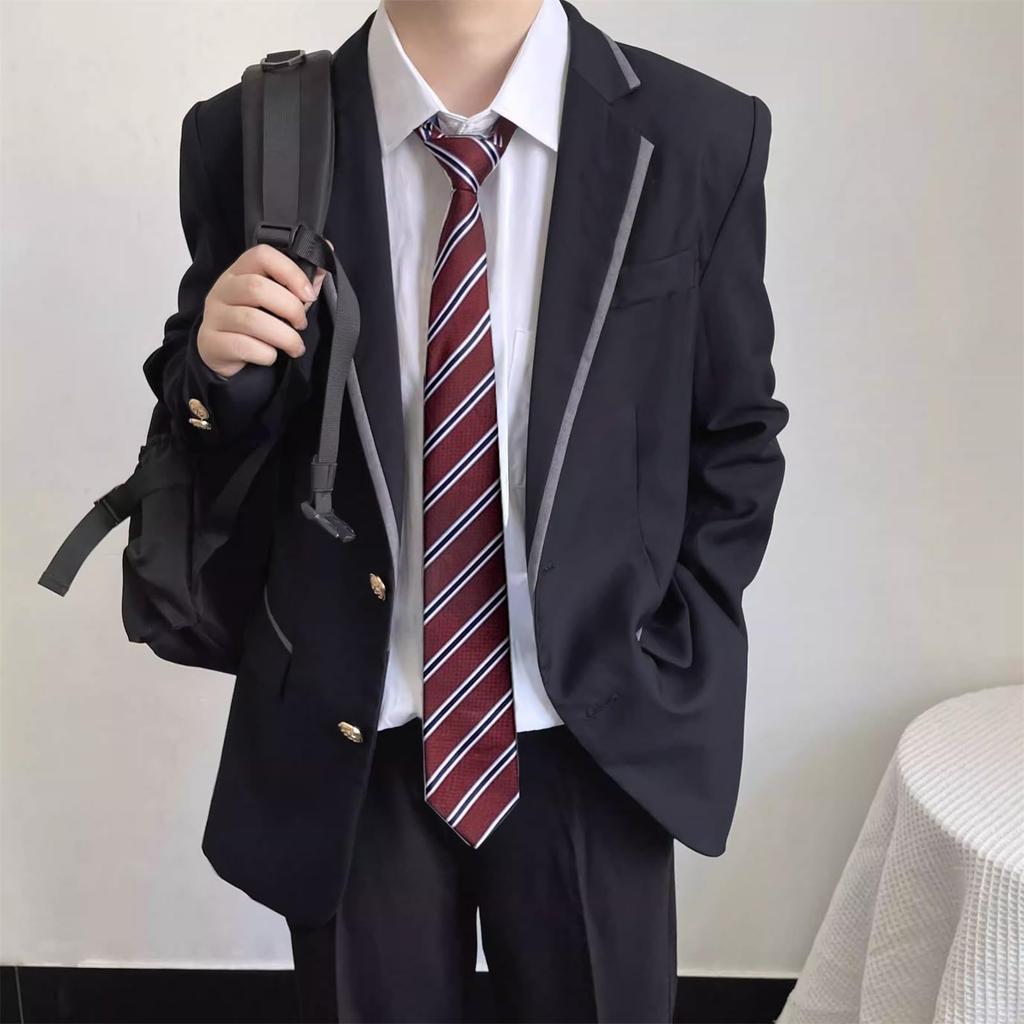 Qichenk Blazer and High School Uniform Perfect for and High School Includes Graduation and Long Size 2XL Men's Set, Halloween, Cosplay, Students, Tie,