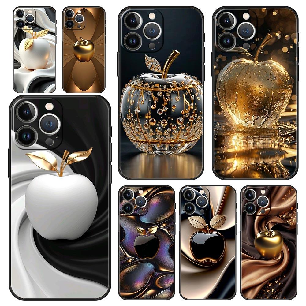 Happy Black Apple Phone Case Cover for iPhone 17 16 15 14 13 12 Pro Max 11 Pro Max 17 AIR Plus Shockproof Soft TPU Shell Fundas
