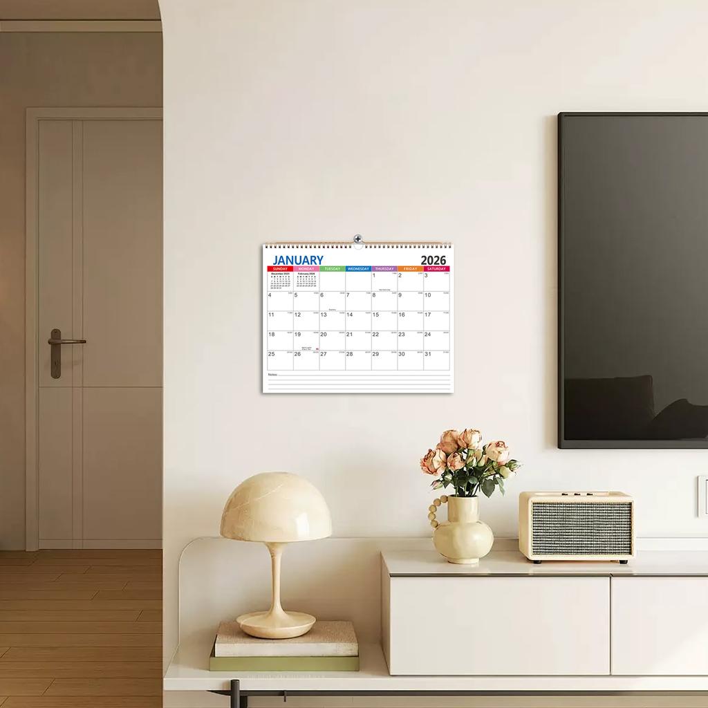 Loose-leaf English Calendar, Holiday Check-in Calendar