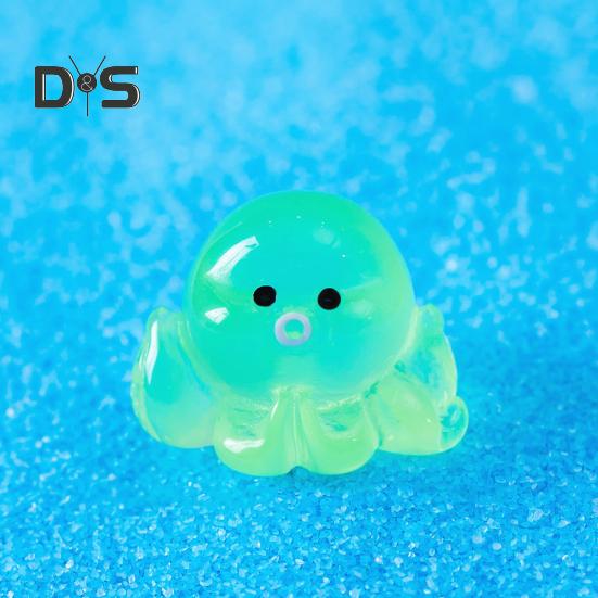 32 de bucăți mini figurine de caracatiță care strălucesc în întuneric din rășină Statui de caracatiță în miniatură pentru grădini cu zâne, acvarii, artizanat