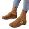 Summer European and American bag head half-tray shoes large size belt buckle round head slippers