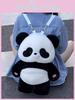 Plush Panda Backpack For Girls Soft Cartoon School Bag With Zipper Pocket