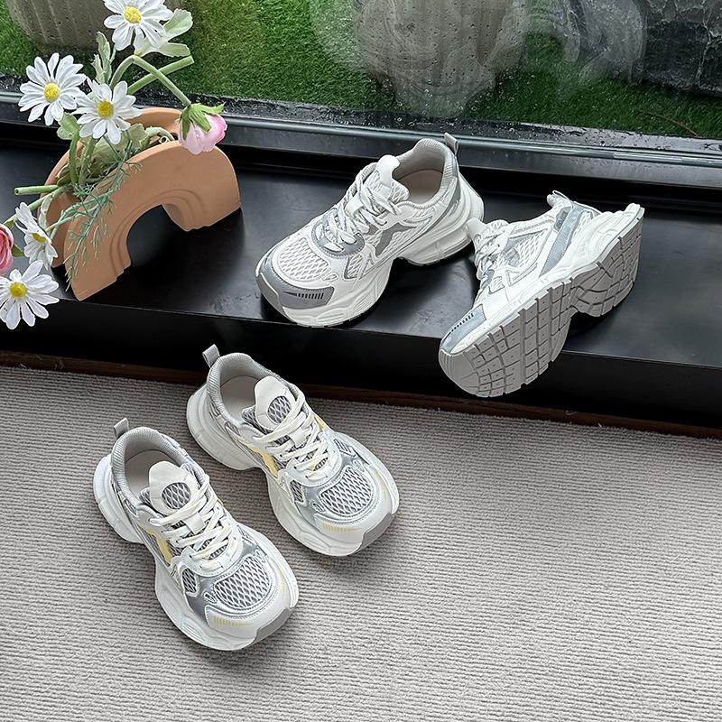 Thick-soled heightening dad shoes women's autumn 2025 new comfortable dad shoes versatile soft-soled sports and leisure shoes women