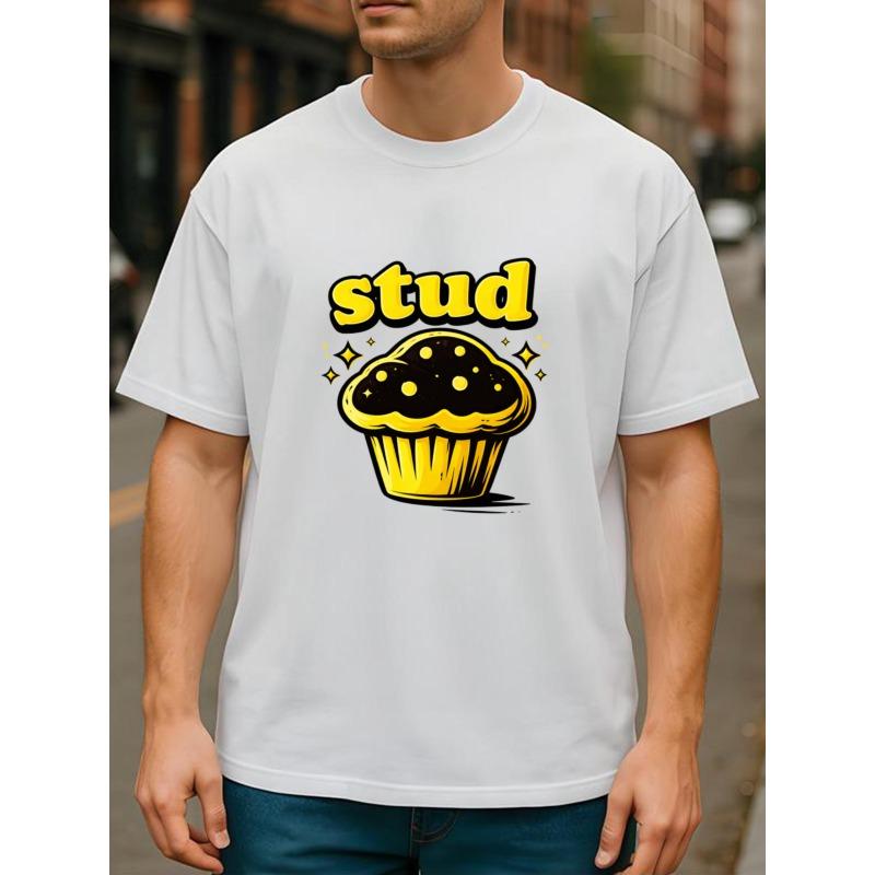 

Европейский размер Шпилька Темные и Светлые Капкейки, Причудливый и Уникальный Стиль, Всесезонные Удобные Футболки, Топы с Коротким Рукавом S белый