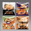 100pcs Halloween Candy Bags Pumpkin Ghost Bat Trick Or Treat Biscuit Gifts Packaging Self Sealing Bag Kids Halloween Party Decor