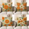 Home Decor Floral 3D Relief Pattern Decorative Pillow Cover Pattern Cushion Cover Suitable For Sofa Bedroom Car Pillow Cover