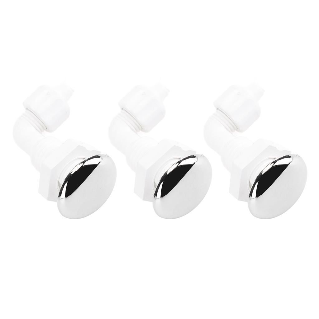 3 Stück Whirlpool Drehbogen Blasenluftdüse Robuste PVC Whirlpool Luftdüse Massage Badewannendüse für