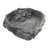 Mini Reptile Water and Food Dish Shallow Resin Bowl Corner Feeding Plate Animal Accessories for Tortoise Gecko