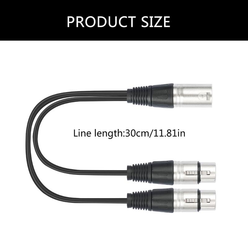 5pcs Professional 3Pin XLRs Male To 2Female Microphone Cable Adapter, Balanced Sound Splitter For Mixers And Speakers