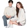 TonLion 2024 Couple's Crew Neck Faux Two-Piece Sweater