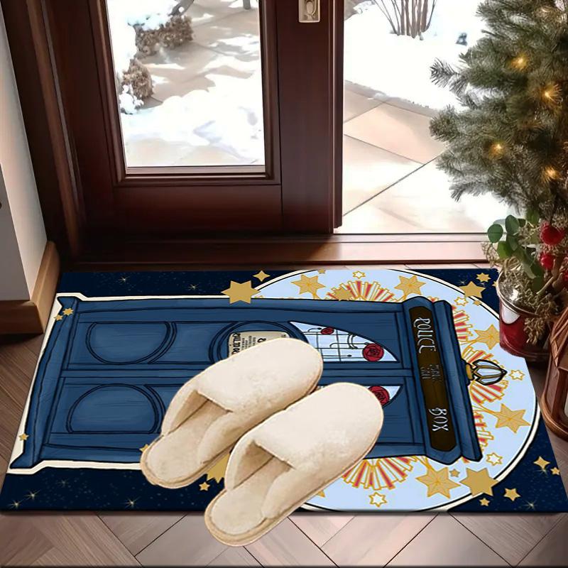 Tardis In Starry Night Carpet, Chair Rug,Rug for Office Bedroom Living Rooms, Doormat Decor Fan Gift Christmas Gift