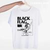 Black Flag T-shirt Summer O-Neck Short Sleeve Punk Rock Band Henry Rollins Large Bars Tshirt