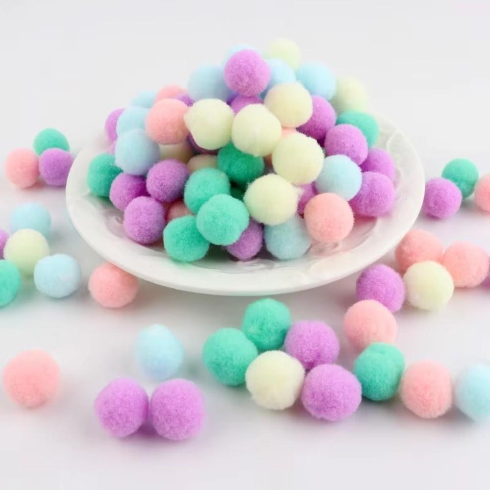 New Craft DIY Pompom Fluffy Balls Stuffed Pompoms Fur Ball Mixed Size 10-30mm Pom Poms Kids Toy