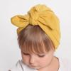 Bohemia Style Winter  Head Wrap Elastic Knotted Rabbit Ear Baby Hat Headwear Caps Cotton