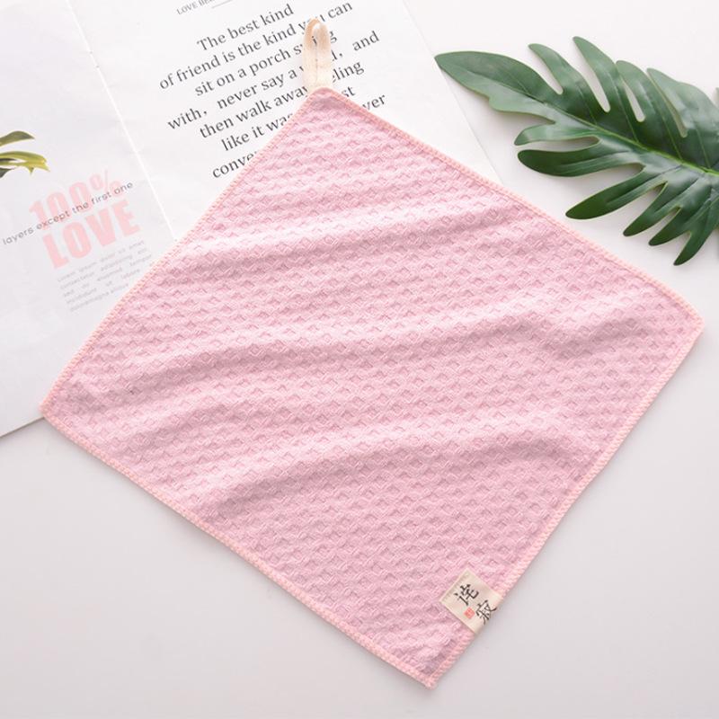 

Small Square Towel Household Soft Waffle Absorbent Skin-friendly Towel Children Adult Face Towel Hand Towel розовый