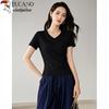 Woodpecker Women's 2025 V-Neck Slim Fit Short Sleeve T-Shirt