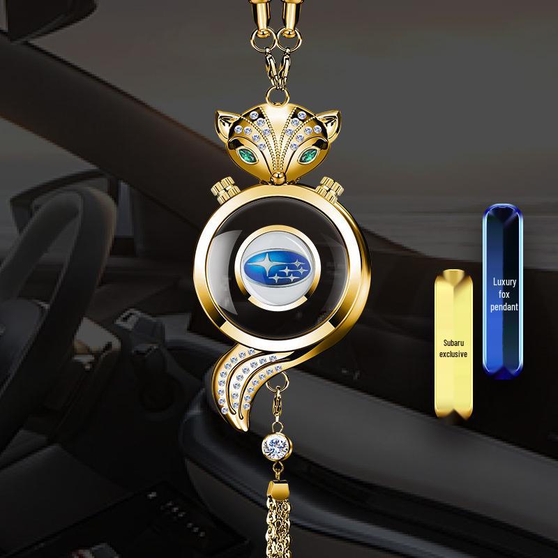 Fox Crystal Car Air Freshener Pendant - Rearview Mirror Hanging Ornament