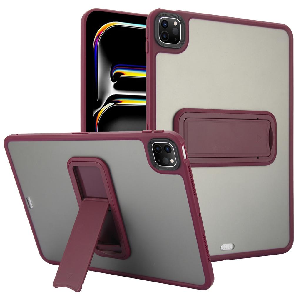 For iPad Pro 12.9 (2022)/(2021)/(2020)/(2018) Case with Kickstand TPU + PC Skin-Touch Tablet Cover