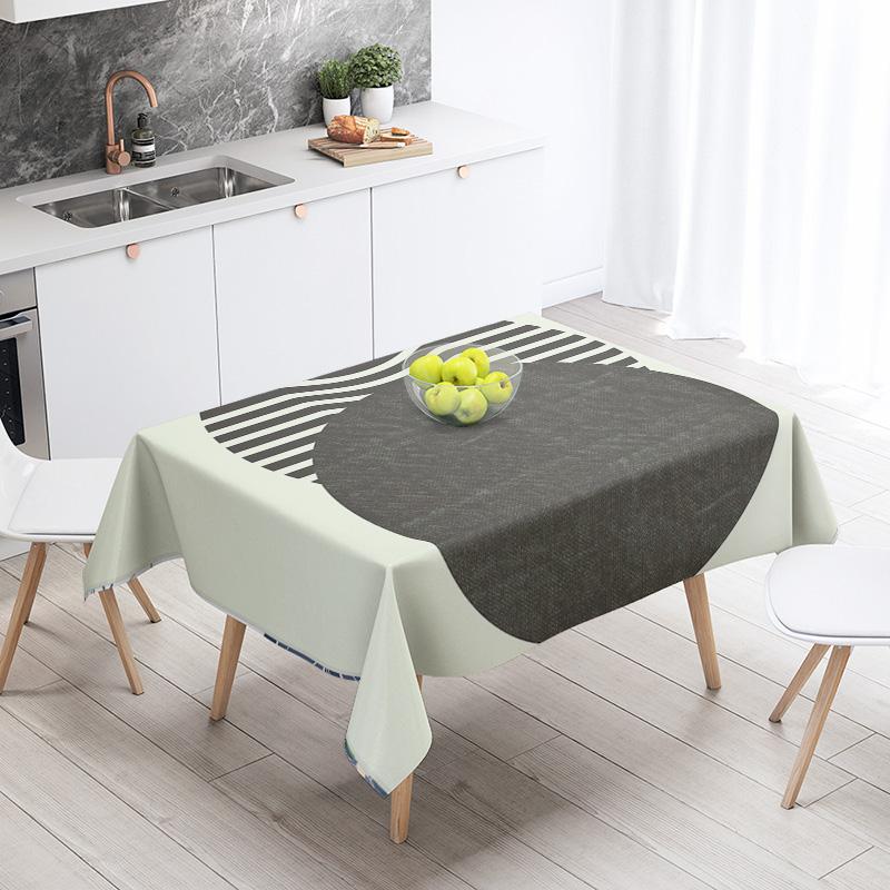Abstract Geometric Tablecloth Waterproof Stain Resistant Party Decoration Restaurant Cafe Dining Table Tablecloths