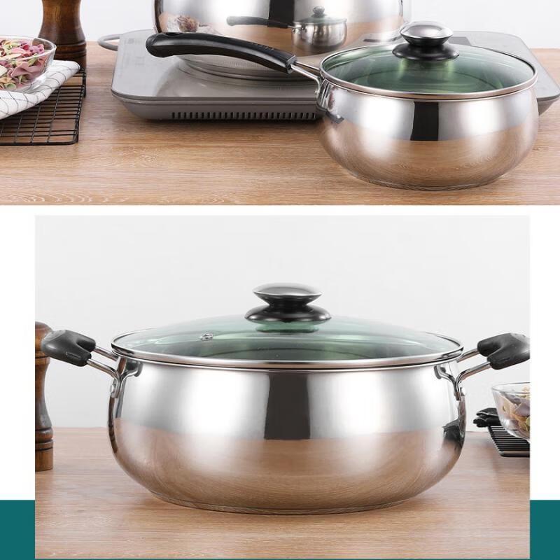 Yoshida Sho 304 Stainless Steel Double Handle Soup Pot