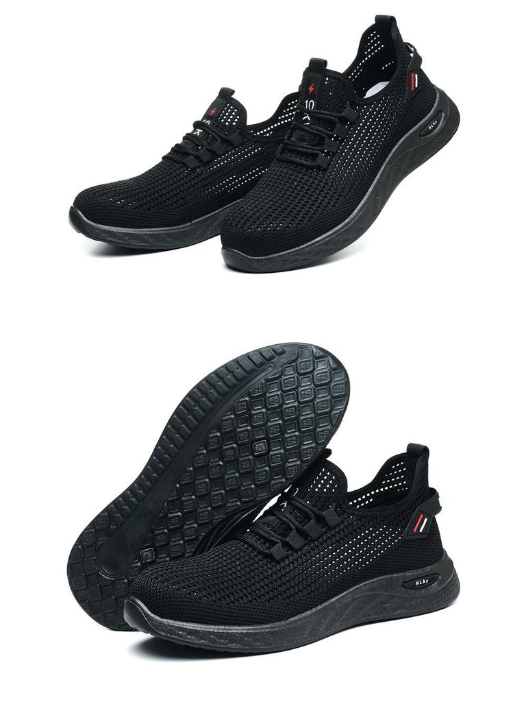 Stylowe oddychające buty bezpieczne, antyuderzeniowe i antyprzebiciowe, miękka podeszwa, izolowane 10kV, plastikowy nosek, odporne na ścieranie buty robocze