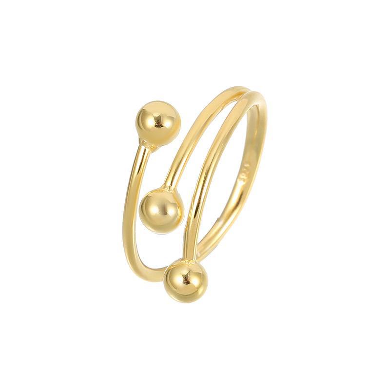 Bague Réglable Perle Argent Arbre Banyan - Tendance Bijoux Index Style Froid pour Femme