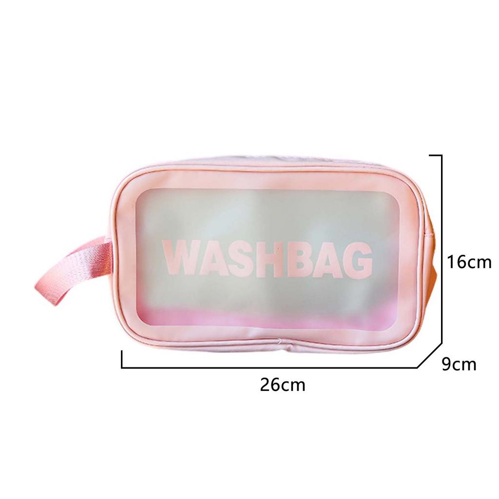 Women Men PU Toiletry Bag Portable Translucent Waterproof Makeup Cosmetic Bag Toiletry Organizer for Accessories
