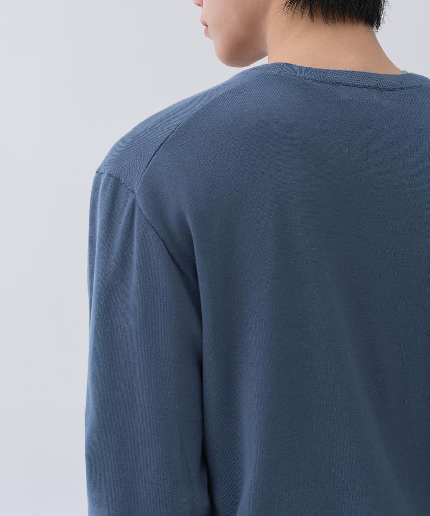 Musinsa Standard Washable Supima Cotton Crew Neck Knit [Blue Grey]
