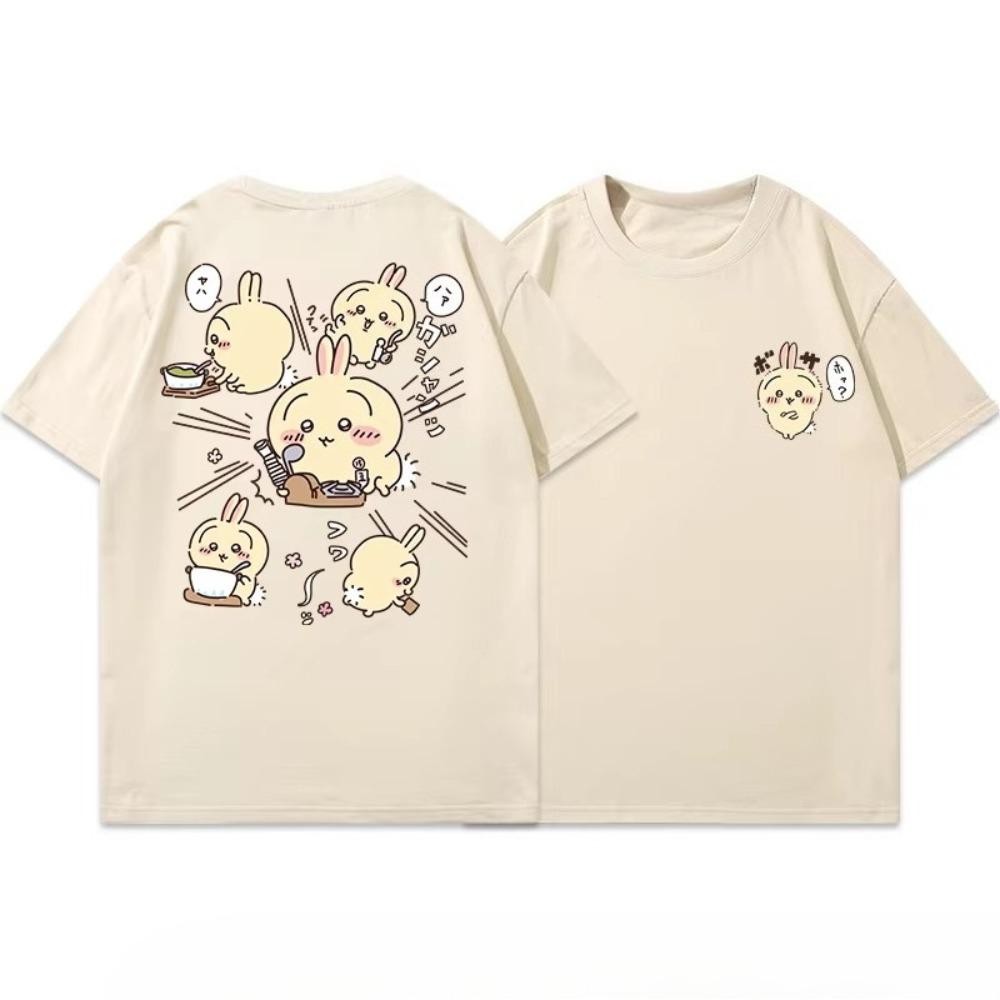 Chikawa Cute Cartoon Unisexs and Womens TShirt ShortSleeve Tshirt Summer ONeck Oversize Clothes Skinfriendly Cotton