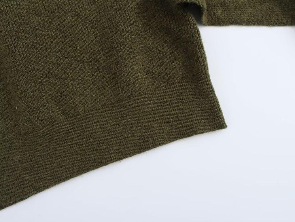 Autumn 2024 Women's European & American Cape-Style Loose Long-Sleeve Knitted Sweater