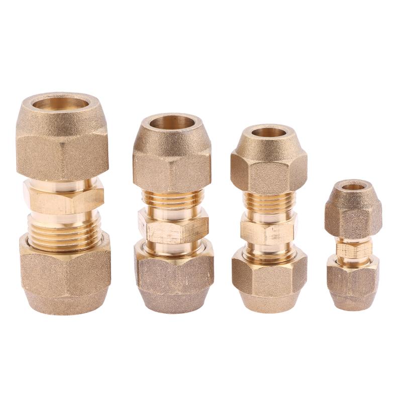 1 Stück 2 3 4 5 mm Schnellverbinder Gerades Rohrverlängerungsstück Schweißfreie Fittings Mit Bördelmuttern Kupferverbinder