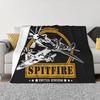Flying Fortress Fighter Blanket Pilot Plane Thermal Soft Flannel Blanket Portable Travel Blanket